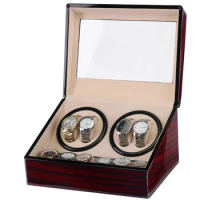 Rotator Watch Winder for Automatic Watch 4 Silent Movement Winder Watch Boxes Men Mechanical Watches Organizer Display Gift