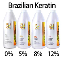 0% 5% 8% 12% pure Chocolate Treatment and Purifying Shampoo Hair Product Repair Straighten Damage Brazilian Keratin