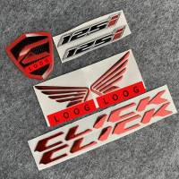 Applicable to 7 Pcs 3D Honda Click and 125i or 150i Embossed Logo Letter Logo Waterproof Badge Decal