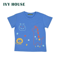 IVY HOUSE常春藤 加萊卡純棉可愛小動物印花T恤(90~120CM)台灣製