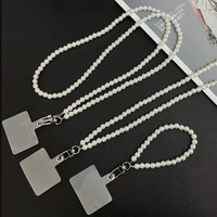 Portable Mobile Phone Lanyard Crossbody Necklace Chain Pearl Strap Anti-lost Sling for Phone Case