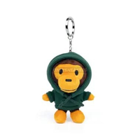 BAPE BABY MILO PLUSH DOLL HOODIE KEYCHAIN GREEN