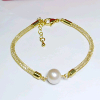 Gelang Cantik Mutiara Tawar Khas Lombok Model Jaring Glitter