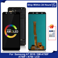 6.0" Super Amoled For Samsung Galaxy A7 2018 LCD SM-A750F A750FN A750F Display Touch Screen Digitizer A750 LCD Replacement Parts