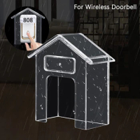 1Pc Smart Door Bell Ring Chime Button Waterproof Home Waterproof Case Transparent Waterproof Cover For Wireless Doorbell Tool