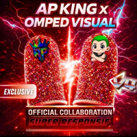 Sarung Jempol AP King V4 X Omped Visual Spesial Edition! Super Responsif, Anti Keringat, Free 2 Stic