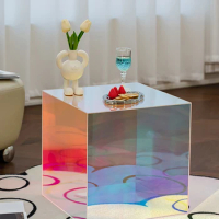 Coffee Table Acrylic Sofa Side Table Headboards Colorful Small Square Table Bedside Tables Service Tables Nightstands Side Panel