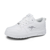 【KangaROOS】男鞋 GLIDE 低筒復古籃球鞋 吸濕透氣 運動休閒(白/-KM32079)
