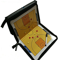 高檔拉錬包磁性折疊籃球戰術板教練員比賽圖示指揮板戰術盤 交換禮物