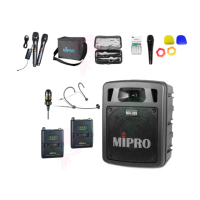 【MIPRO】MA-389 配1領夾+1頭戴式麥克風5.8G(雙頻手提無線喊話器/藍芽最新版 /遠距教學)