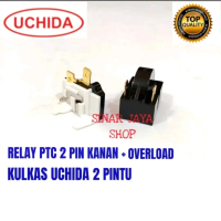 RELAY PTC 2 PIN + OVERLOAD KULKAS UCHIDA 2 PINTU