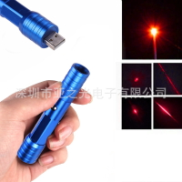 =high-quality--720USB ไฟฉายเลเซอร์แสงสีแดงชาร์จโดยตรงปากกาเลเซอร์ปากกาตัวบ่งชี้การขาย