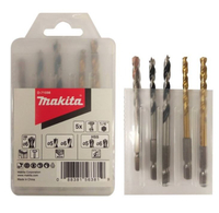 牧田 MAKITA D-71598 BIT綜合5支鑽頭組 六角柄鑽頭 5mm/6mm 鑽尾 水泥鑽 木工鑽 鐵鑽