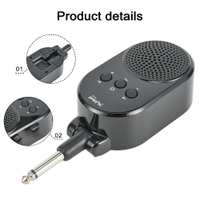 Mini Guitar Amplifier USB Rechargeable Guitar Transmitter Receiver Built-in Electric Guitar Bass Accessories