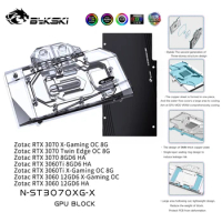 Bykski GPU Water Cooling Block For ZOTAC RTX3060 Ti /RTX3070 X-GAMING OC 8G / RTX 3070 Twin Edge OC Video Card , N-ST3070XG-X