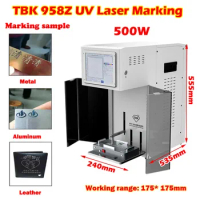 TBK 958Z 3W UV Laser Marking Machine LCD Screen With Metal Wood Leather Grass Plastic Engraving For Mobile Phone 500W