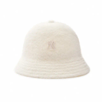 【MLB】童裝 水貂毛圓頂漁夫帽 鐘型帽 童帽 紐約洋基隊(7FHTB0136-50IVS)