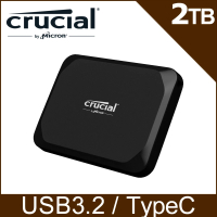 【Crucial 美光】X9 2TB Type-C USB 3.2 Gen 2 外接式ssd固態硬碟 (CT2000X9SSD9)