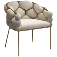 【SongSH】北歐絨布泡泡椅蜂巢沙發椅舒適化妝凳梳妝椅家用休閒椅子(沙發椅/梳妝凳/化妝椅/休閒椅)