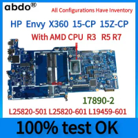 17890-2.ForHP Envy X360 15-CP 15Z-CP Laptop Motherboard.With AMD R3 R5 R7 CPU.L25820-501 L25820-601 L19459-601