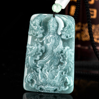 【LEESA】翡翠項鍊\飾品\男生項鍊\觀音\藍水\神龍\觀音像\佛像\吊墜\玉石\玉佩\保平安\避邪擋煞