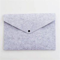 10pcs Bag Organizer A4 Document File Bags with Snap Button Filing Envelopes felt file paper Folders