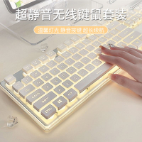 鍵盤無線鍵盤鼠標套裝機械手感女生辦公筆記本有線鍵鼠