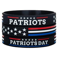 300pcs Patriots American Flag with Thin Red Line &amp; Thin Blue Line Silicone Bracelets Rubber Wristbands Free Shipping by DHL
