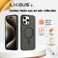 Ốp Lưng Nhám Chống Vân Hỗ Trợ Sạc Không Dây LIKGUS Dùng Cho IP11-12-13-14-15-16-Chống Trơn-Chống Sốc