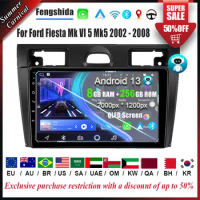 Android Radio For Ford Fiesta Mk VI 5 Mk5 2002 - 2008 GPS Navigation Car Multimedia Player Mirror Link Android Auto 8 Core Wifi