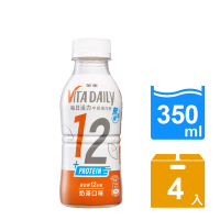 金車/伯朗 VitaDaily每日活力牛奶蛋白飲-無加糖奶茶口味(350mlx4罐)