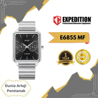 [DUNIA ARLOJI PONTIANAK] exp 6855 mf jam tangan cowok Expedition mewah petak seri E 6855 mf Stainles
