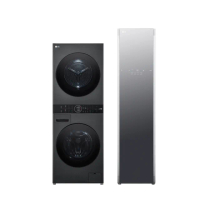 【LG 樂金】1310洗衣塔×電子衣櫥〔1+1超值組〕(WD-S1310B+E523MW)