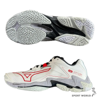 Mizuno 美津濃 排球鞋 羽球鞋 男鞋 Wave Lightning Z8 白紅灰【運動世界】V1GA240096