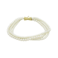 【二手名牌BRAND OFF】MIKIMOTO 御木本 18K黃金 淡水珍珠 手鍊