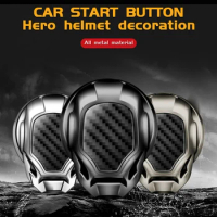 Universal Car Engine Button Cover Engine Ignition Start Stop Switch Decorative Push Button Sticker Flip Up Lid Car Styling