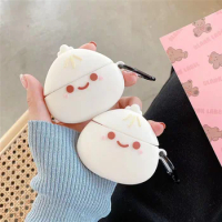 For Airpods Pro Case,Cute Smile Steamed Stuffed Bun Food Case For Airpods 3 Case 2021/Airpods 1/2 Case For Men/Women
