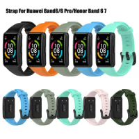 Silicone Wrist Strap For Huawei Honor Band 7/Huawei Band 6 Smart Watch Replacement Band Adjustable Watchbands For Honor Band 6