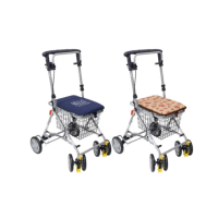 【助步車】日本SHIMA BENRI中型購物車(3WAY腳輪 手動停車擋附環保袋 衛部醫器認證)