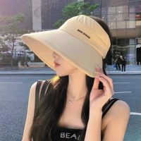 Versatile Empty Top Hat Hot Sale Trendy Wide Brim Fisherman Hat Breathable Anti-UV Beach Hat Gift