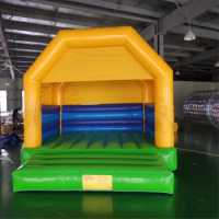 Simple style inflatable bouncy house jumping trampoline for kids‘ birthday present
