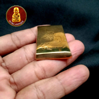 Miniatur Replika Batangan Emas Bahan Kuningan Warna Kuning Emas