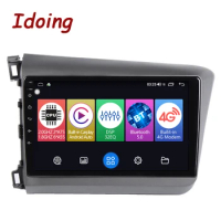Idoing9"AndroidAuto Car Radio Multimedia Player GPS Navigation For Honda Civic 9 FB FK FD 2011-2015Head Unit Plug And Play Video