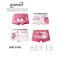 Elmoragallery *CD1823 Boxer Celana Dalam Anak Unisex  CD Katun Motif Kartun Beruang Bear Pink Lucu