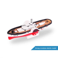 1/150 Electric Crossbow Paddle Wheel Electric Assembly Model Toy Ship Can Be Launched Into The Water