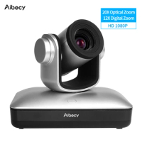 Aibecy Camera Full 1080P Video Conference Cam 20X Optical 12X Digital Zoom Autofocus PTZ Camera for Business Live Meeting