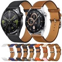 Leather Strap For HUAWEI WATCH GT 3 46/42mm Buds Runner Band Bracelet HONOR Magic Watch2 GS Pro ES Magic Belt 20/22mm Wristbands