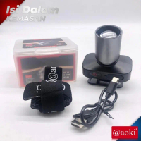 Senter Kepala Led Zoom Aoki Ak-3685A 60W  - Cahaya Super Terang - Jarak Jauh Laser - Aluminium Alloy