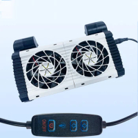 Aquarium Chiller Fish Tank Cooling Fan System With Adjustable Speeds Wide Angle Bracket Aquarium Chiller 1 2 3 Heads Hangable