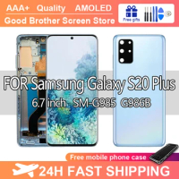A+++ Screen S20 plus AMOLED For SAMSUNG Galaxy S20 Plus G985 G985F 5G LCD With Frame Display Touch Screen Digitizer Assembly